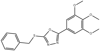 2-(benzylsulfanyl)-5-(3,4,5-trimethoxyphenyl)-1,3,4-oxadiazole|