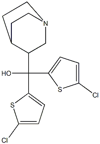 1-azabicyclo[2.2.2]oct-3-yl[bis(5-chloro-2-thienyl)]methanol,336880-51-4,结构式