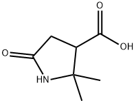 2,2-dimethyl-5-oxopyrrolidine-3-carboxylic acid Struktur