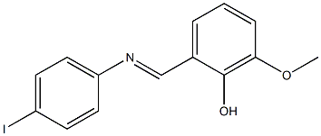 2-{[(4-iodophenyl)imino]methyl}-6-methoxyphenol 结构式