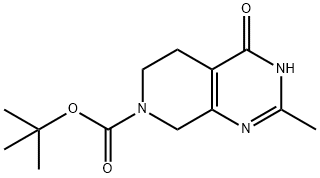 tert-butyl 4-hydroxy-2-methyl-5H,6H,7H,8H-pyrido[3,4-d]pyrimidine-7-carboxylate 化学構造式