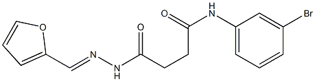 N-(3-bromophenyl)-4-[2-(2-furylmethylene)hydrazino]-4-oxobutanamide Structure