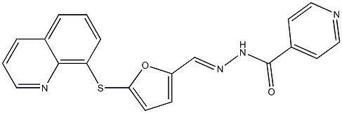 N'-{[5-(8-quinolinylsulfanyl)-2-furyl]methylene}isonicotinohydrazide,339224-02-1,结构式