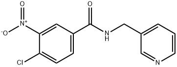 4-chloro-3-nitro-N-(pyridin-3-ylmethyl)benzamide 结构式