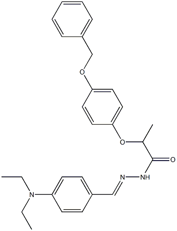 2-[4-(benzyloxy)phenoxy]-N'-[4-(diethylamino)benzylidene]propanohydrazide Structure