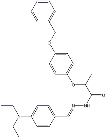 2-[4-(benzyloxy)phenoxy]-N'-[4-(diethylamino)benzylidene]propanohydrazide 化学構造式