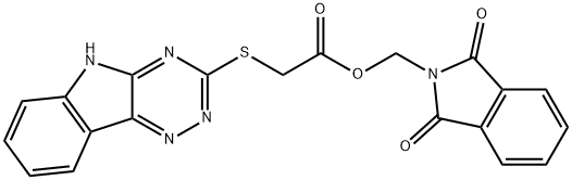 (1,3-dioxo-1,3-dihydro-2H-isoindol-2-yl)methyl (5H-[1,2,4]triazino[5,6-b]indol-3-ylsulfanyl)acetate|