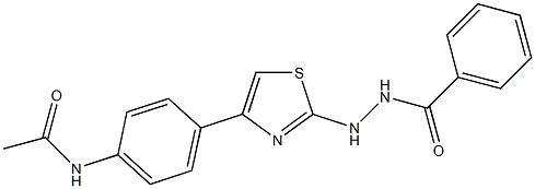 N-{4-[2-(2-benzoylhydrazino)-1,3-thiazol-4-yl]phenyl}acetamide|