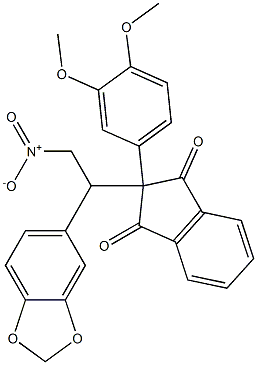 342398-21-4 2-{1-(1,3-benzodioxol-5-yl)-2-nitroethyl}-2-(3,4-dimethoxyphenyl)-1H-indene-1,3(2H)-dione