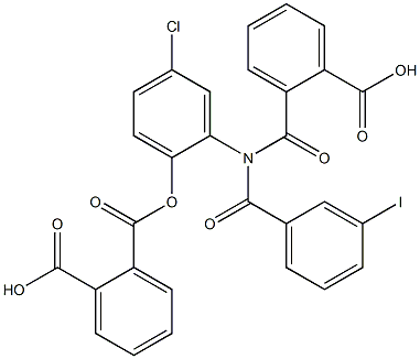 2-{[2-[(2-carboxybenzoyl)oxy]-5-chloro(3-iodobenzoyl)anilino]carbonyl}benzoic acid|