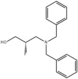 (S)-3-(DIBENZYLAMINO)-2FLUOROPROPAN-1-01, 344413-82-7, 结构式
