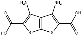 Thieno[2,3-b]thiophene-2,5-dicarboxylic acid, 3,4-diamino- Struktur