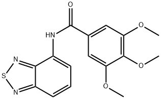 N-(2,1,3-benzothiadiazol-4-yl)-3,4,5-trimethoxybenzamide 结构式