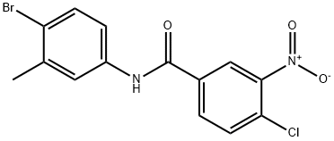 N-(4-bromo-3-methylphenyl)-4-chloro-3-nitrobenzamide 化学構造式