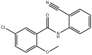 5-chloro-N-(2-cyanophenyl)-2-methoxybenzamide,349434-72-6,结构式