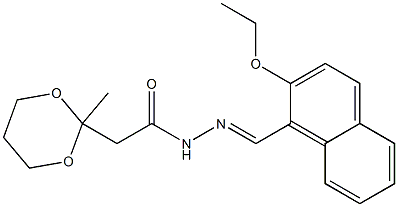 N'-[(2-ethoxy-1-naphthyl)methylene]-2-(2-methyl-1,3-dioxan-2-yl)acetohydrazide 结构式