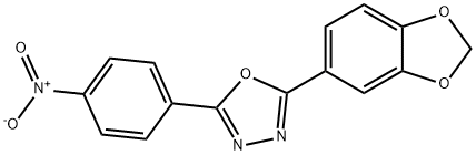 2-(1,3-benzodioxol-5-yl)-5-{4-nitrophenyl}-1,3,4-oxadiazole Structure