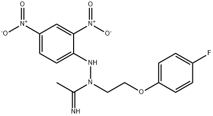 N'-{2,4-bisnitrophenyl}-N-[2-(4-fluorophenoxy)ethyl]ethanehydrazonamide,352337-93-0,结构式