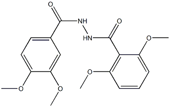 N'-(3,4-dimethoxybenzoyl)-2,6-dimethoxybenzohydrazide Struktur