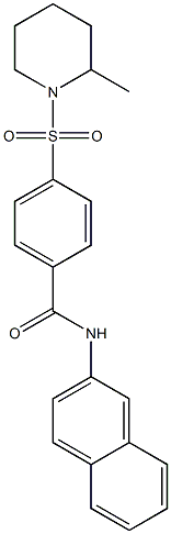 4-[(2-methyl-1-piperidinyl)sulfonyl]-N-(2-naphthyl)benzamide|