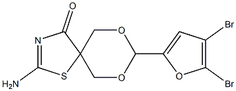 352666-66-1 2-amino-8-(4,5-dibromo-2-furyl)-7,9-dioxa-1-thia-3-azaspiro[4.5]dec-2-en-4-one