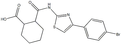 2-({[4-(4-bromophenyl)-1,3-thiazol-2-yl]amino}carbonyl)cyclohexanecarboxylic acid|