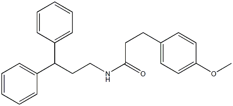 N-(3,3-diphenylpropyl)-3-(4-methoxyphenyl)propanamide 结构式