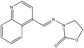 3-[(4-quinolinylmethylene)amino]-1,3-oxazolidin-2-one 结构式