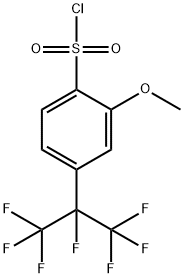 Benzenesulfonyl chloride, 2-methoxy-4-[1,2,2,2-tetrafluoro-1-(trifluoromethyl)ethyl]-,353273-10-6,结构式