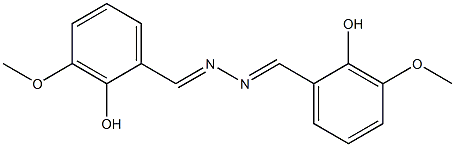 1,2-BIS(2-HYDROXY-3-METHOXYBENZYLIDENE)HYDRAZINE,3533-45-7,结构式