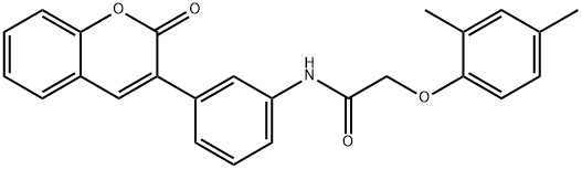 2-(2,4-dimethylphenoxy)-N-[3-(2-oxo-2H-chromen-3-yl)phenyl]acetamide,353473-62-8,结构式