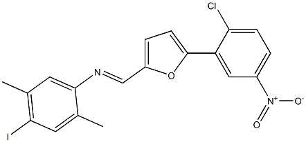 N-{[5-(2-chloro-5-nitrophenyl)-2-furyl]methylene}-4-iodo-2,5-dimethylaniline,353778-66-2,结构式