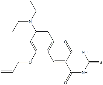 5-[2-(allyloxy)-4-(diethylamino)benzylidene]-2-thioxodihydro-4,6(1H,5H)-pyrimidinedione Structure