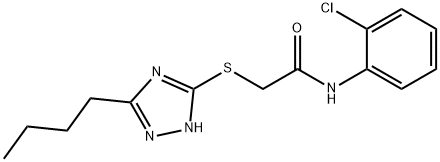 2-[(5-butyl-4H-1,2,4-triazol-3-yl)sulfanyl]-N-(2-chlorophenyl)acetamide|
