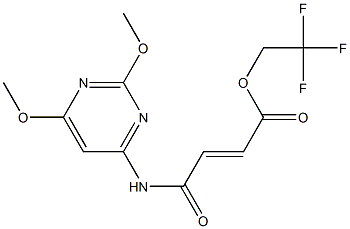 2,2,2-trifluoroethyl 4-[(2,6-dimethoxy-4-pyrimidinyl)amino]-4-oxo-2-butenoate Struktur