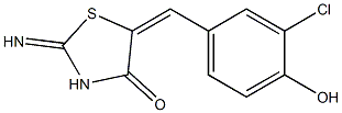 5-(3-chloro-4-hydroxybenzylidene)-2-imino-1,3-thiazolidin-4-one 结构式