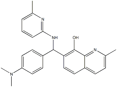 7-{[4-(dimethylamino)phenyl][(6-methyl-2-pyridinyl)amino]methyl}-2-methyl-8-quinolinol Structure