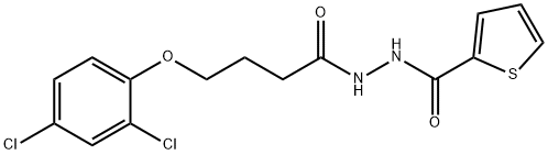 N'-[4-(2,4-dichlorophenoxy)butanoyl]-2-thiophenecarbohydrazide Structure