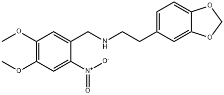 2-(1,3-benzodioxol-5-yl)-N-(4,5-dimethoxy-2-nitrobenzyl)ethanamine Struktur