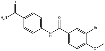 N-[4-(aminocarbonyl)phenyl]-3-bromo-4-methoxybenzamide Structure