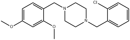 1-(2-chlorobenzyl)-4-(2,4-dimethoxybenzyl)piperazine 化学構造式