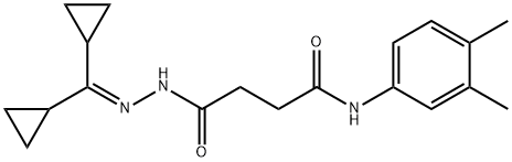 356095-22-2 4-[2-(dicyclopropylmethylene)hydrazino]-N-(3,4-dimethylphenyl)-4-oxobutanamide