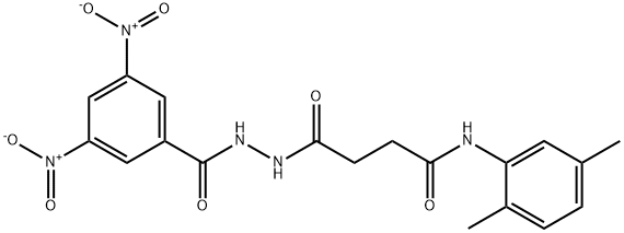 N-(2,5-dimethylphenyl)-4-[2-(3,5-dinitrobenzoyl)hydrazino]-4-oxobutanamide Struktur