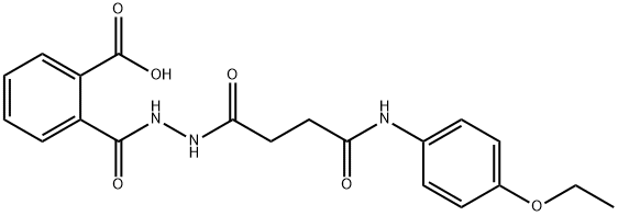 2-({2-[4-(4-ethoxyanilino)-4-oxobutanoyl]hydrazino}carbonyl)benzoic acid Struktur
