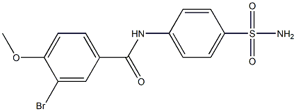 N-[4-(aminosulfonyl)phenyl]-3-bromo-4-methoxybenzamide 结构式