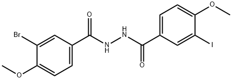 3-bromo-N'-(3-iodo-4-methoxybenzoyl)-4-methoxybenzohydrazide,356551-13-8,结构式