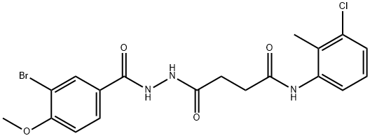 4-[2-(3-bromo-4-methoxybenzoyl)hydrazino]-N-(3-chloro-2-methylphenyl)-4-oxobutanamide Structure