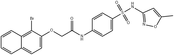 2-[(1-bromo-2-naphthyl)oxy]-N-(4-{[(5-methyl-3-isoxazolyl)amino]sulfonyl}phenyl)acetamide Structure