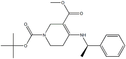 Methyl (R)-1-Boc-4-[(1-phenylethyl)amino]-1,2,5,6-tetrahydropyridine-3-carboxylate Struktur