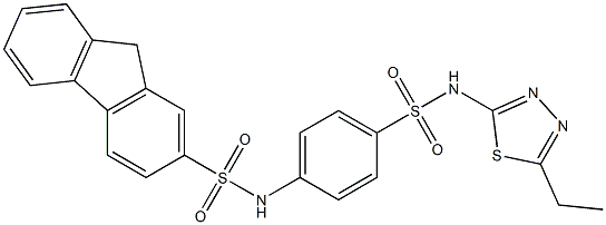 N-(4-{[(5-ethyl-1,3,4-thiadiazol-2-yl)amino]sulfonyl}phenyl)-9H-fluorene-2-sulfonamide Structure